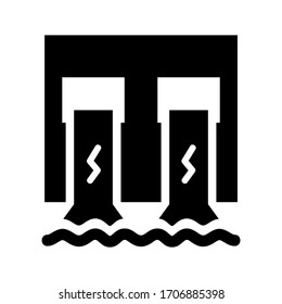 dam icon or logo isolated sign symbol vector illustration - high quality black style vector icons

