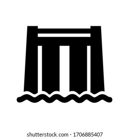 dam icon or logo isolated sign symbol vector illustration - high quality black style vector icons
