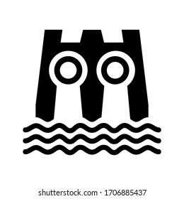 Icono de presa o logotipo símbolo de signo aislado Ilustración vectorial - Iconos vectoriales de estilo negro de alta calidad
