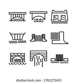 dam icon or logo isolated sign symbol vector illustration - Collection of high quality black style vector icons
