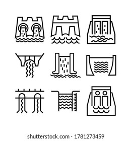 dam icon or logo isolated sign symbol vector illustration - Collection of high quality black style vector icons
