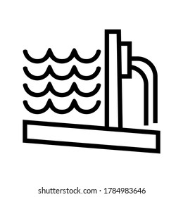 dam icon or logo isolated sign symbol vector illustration - high quality black style vector icons
