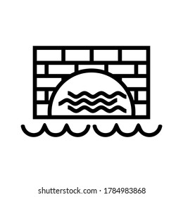dam icon or logo isolated sign symbol vector illustration - high quality black style vector icons
