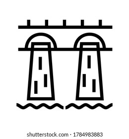 dam icon or logo isolated sign symbol vector illustration - high quality black style vector icons
