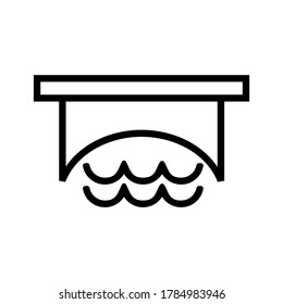 dam icon or logo isolated sign symbol vector illustration - high quality black style vector icons
