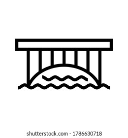 dam icon or logo isolated sign symbol vector illustration - high quality black style vector icons
