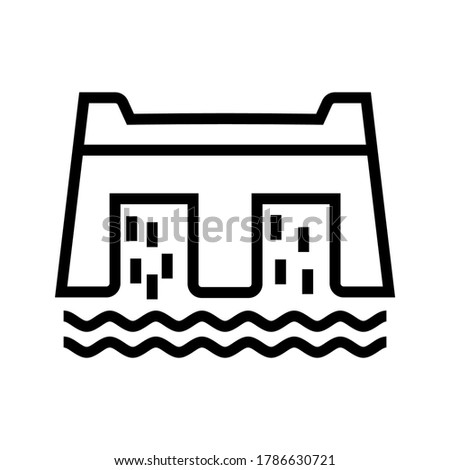 dam icon or logo isolated sign symbol vector illustration - high quality black style vector icons
