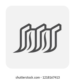 Dam icon on white.