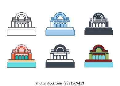 Dam icon symbol template for graphic and web design collection logo vector illustration