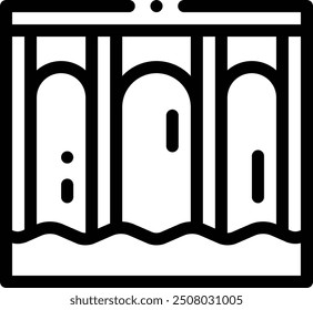 dam icon. Thin Linear Style Design Isolated On White Background