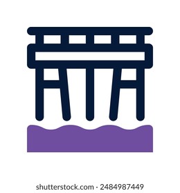 dam icon. vector dual tone icon for your website, mobile, presentation, and logo design.