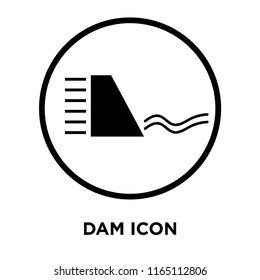 Dam icon vector isolated on white background, Dam transparent sign