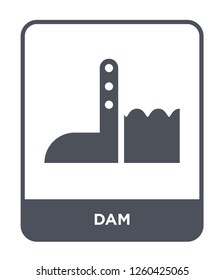 dam icon vector on white background, dam simple element illustration