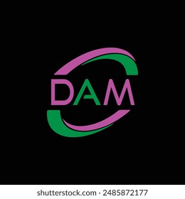 DAM Letter Initial Logo Design Template Vector Illustration