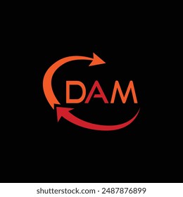 DAM Letter Initial Logo Design Template Vector Illustration