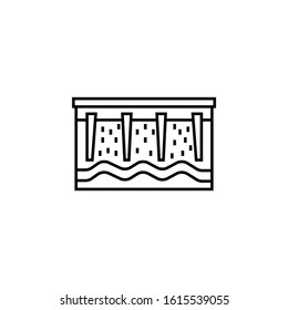 dam line icon. Elements of energy illustration icons. Signs, symbols can be used for web, logo, mobile app, UI, UX