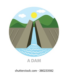 a dam logo icon vector
