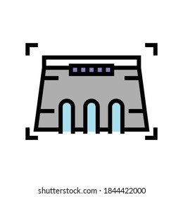 dam modeling color icon vector. dam modeling sign. isolated symbol illustration