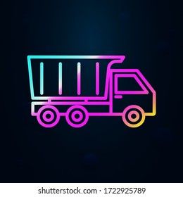 Dam truck nolan icon. Simple thin line, outline vector of consruction machinery icons for ui and ux, website or mobile application