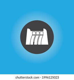 Dam, water, hydro electric icon vector image. Can also be used for energy and technology.