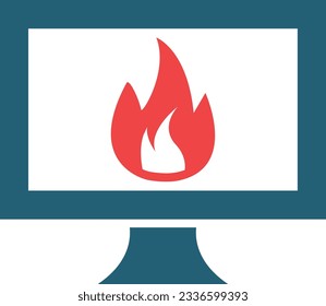 Damage Glyph Two Color Icon For Personal And Commercial Use.
