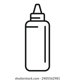 Damage hair conditioner icon outline vector. Brush beauty. Female salon care