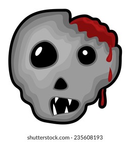 Damage Head Halloween Skull