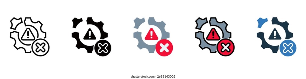 Ícone de dano - Ilustração de vetor de vários estilos