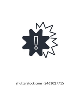 damage icon. vector.Editable stroke.linear style sign for use web design,logo.Symbol illustration.