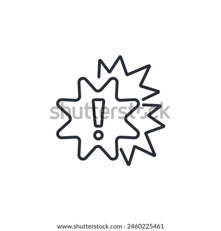 damage icon. vector.Editable stroke.linear style sign for use web design,logo.Symbol illustration.