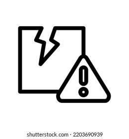 damage line icon illustration vector graphic