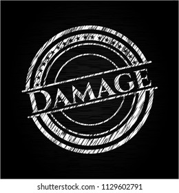Damage on chalkboard