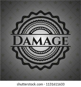 Damage realistic black emblem