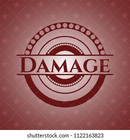 Damage retro red emblem