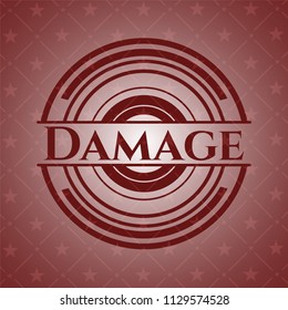 Damage retro red emblem