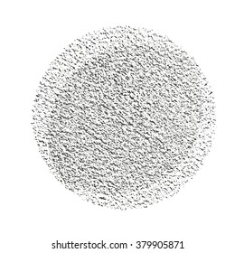 Damage round grunge shape silhouette. Circle halftone distressed grunge texture. Vector illustration