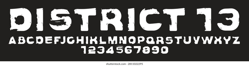 Damage vector font 