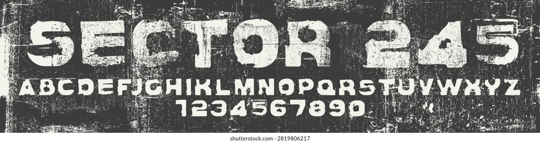 Damage vector font 