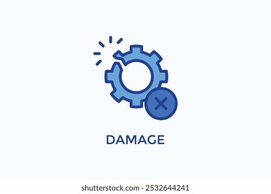 Icono De Vector De Daño O Ilustración De Logo