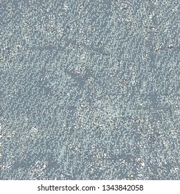 Damaged carpet texture. Blue rag background. Used rough fabric. Vector illustration.