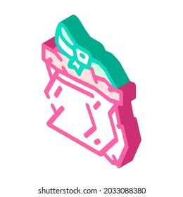 vector de icono isométrico de regalo dañado. signo de regalo dañado. ilustración de símbolo aislado