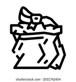 damaged gift line icon vector. damaged gift sign. isolated contour symbol black illustration