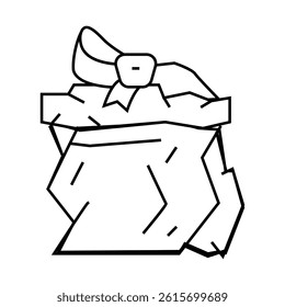 damaged gift line icon vector. damaged gift sign. isolated contour symbol black illustration