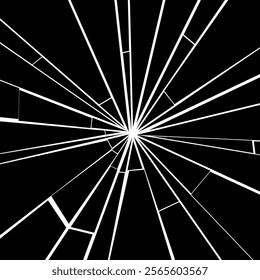 Damaged glass vector texture. Smashed glass with cracks - vector overlay illustration.