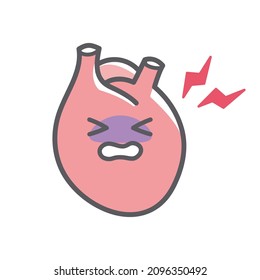 Ilustraciones simples y cortas de corazón dañadas