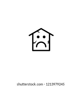 Damaged House with Cracks