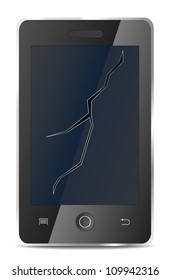 Damaged mobile phone