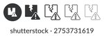 Damaged package thin line and solid icon. Multi series icon. Web minimal icon
