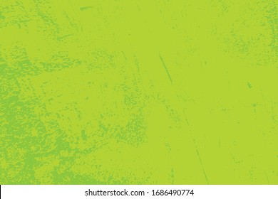 Damaged painted color painted wall. Distress green background. Grunge dirty texture. Creative peeled design template. EPS10 vector.