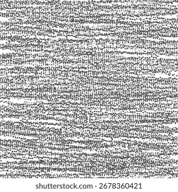 Textura de alfombra dañada. Tejido envejecido con rasgaduras o grietas. Grunge fondo blanco y negro. Vector Abstractas sin costuras.